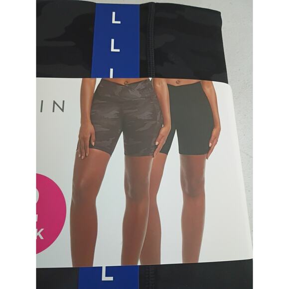 Danskin Women's Cross Waist Bike Short, 2-pack - Picture 1 of 2